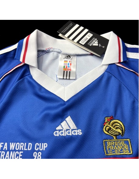 France Home Jersey Retro 1998 Kids